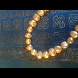 Classic large freshwater pearl necklace